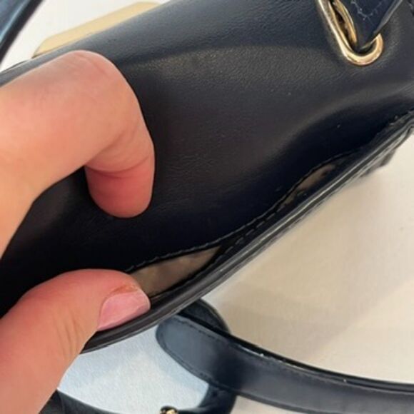 Michael Kors Mini Whitney Bag Navy Blue Small Satchel with Crossbody Strap - Picture 8 of 10